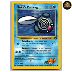 Misty's Poliwag Common Gym Challenge 89/132 NM - Image 1