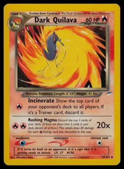 Dark Quilava 39/105 Uncommon Neo Destiny Pokemon Unlimited Lightly Played - Image 1