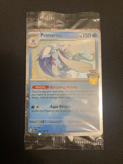 Pokemon TCG Primarina Sealed Barnes & Noble Promo Pitch Black 020/084 🩷 - Image 1