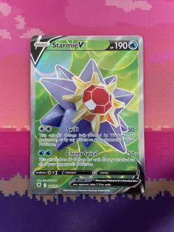 Pokemon Card Starmie V 166/189 Ultra Rare Brilliant Stars Near Mint - Image 1