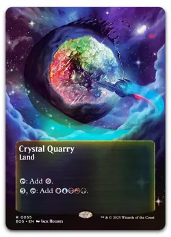 Crystal Quarry (0055) (Borderless) #55 (Foil) NM Edge of Eternities Magic MTG - Image 1