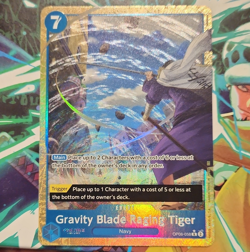 Gravity Blade Raging Tiger Rare Event Alt Art Foil English OP06-058 - Image 1