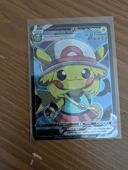 Poncho Cosplay Pikachu Leaf Full Art English Custom Foil Card - Image 1