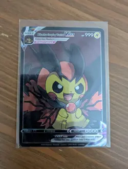Poncho Cosplay Pikachu Yveltal Full Art English Custom Foil Card - Image 1