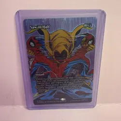 Saw In Half Borderless (FOIL) - N/M - Spider Man - MTG Magic The Gathering Card - Image 1