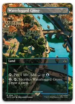Waterlogged Grove (Borderless) #116 (NM) Assassin's Creed ACR Magic MTG - Image 1