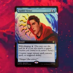 Spider-Sense Promo FOIL MTG 0284 Spider-Man Buy-A-Box Foil Alt Art Spiderman - Image 1