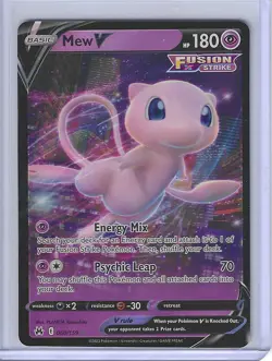 Pokemon TCG Mew V Fusion Strike 060/159 Holo 180 HP Basic 2023 - Image 1