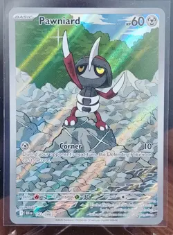 Pokemon Pawniard 142/086 Sv: Black Bolt Holo Illustration Rare - Image 1