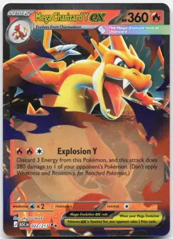 MEGA CHARIZARD Y EX 022/217 ASCENDED HEROES POKEMON HOLO NEAR MINT - Image 2