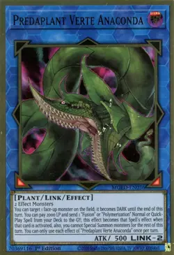 Yu-Gi-Oh Predaplant Verte Anaconda MGED-EN036 Premium Gold Rare NM - Image 1