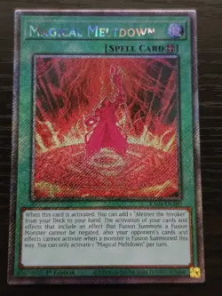 Yugioh - Magical Meltdown RA04-EN280 Platinum Secret Rare 1st Edition Near Mint - Image 1