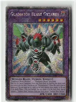 Gladiator Beast Gyzarus (Platinum Secret Rare) RA03-EN198 1st Edition NM - Image 1