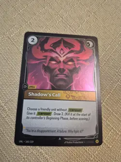 Shadow's Call 165/219 - Riftbound Unleashed Spell Uncommon NM English Foil - Image 1