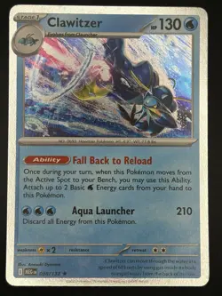Clawitzer Cosmo Holo RARE 038/132: Pokemon TCG card Mega Evolution Base NM - Image 3