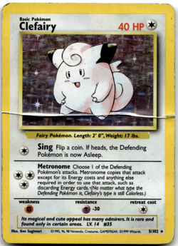 Clefairy 5/102 Base Set Pokemon Card DMG - Image 1