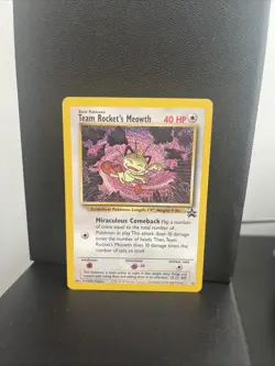 Team Rocket's Meowth 18/53 Wotc Black Star Promo Pokemon Card - Image 1