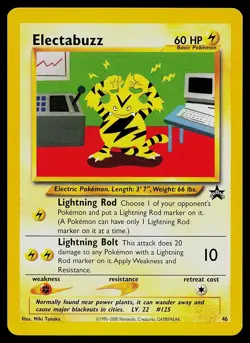 Pokemon Card - Electabuzz Wizards Black Star Promos 46 Promo - Image 1