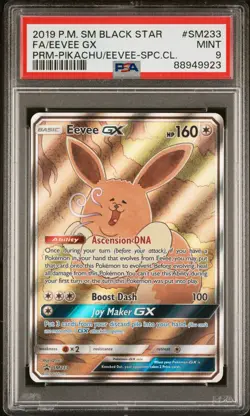 2019 POKEMON BLACK STAR PROMO EEVEE GX #SM233 PSA 9 MINT #117729328 - Image 1