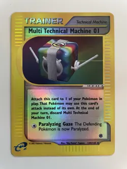 Pokemon Multi Technical Machine 01 Reverse Holo 144/165 Expedition LP - Image 1