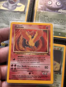 Pokemon TCG Moltres Fossil 12/62 Holo Rare - Image 1