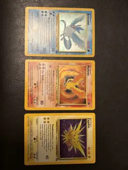 Pokemon TCG Fossil Holo Legendary Birds Zapdos 15/62 Moltres 12/62 Articuno 2/62 - Image 1