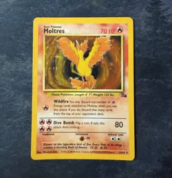 Pokemon TCG Moltres 12/62 Fossil Holo Rare English Unlimited 70 HP - Image 1