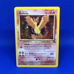 Pokemon TCG Moltres 12/62 Fossil Holo Rare Eng 70HP Unlimited - Image 1