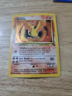 Moltres 12/62 Fossil Holo Pokemon TCG - Image 1