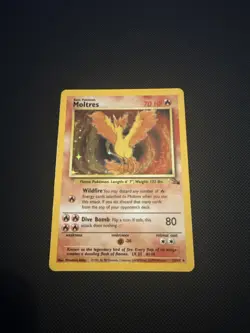 Vintage Pokemon TCG - Fossil - Moltres 12/62 Holo: LP - Image 1