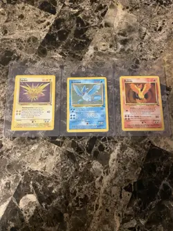 Pokemon TCG Fossil Holo Legendary Birds Zapdos 15/62 Moltres 12/62 Articuno 2/62 - Image 1