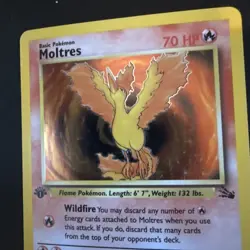 1st Edition Moltres Fossil 12/62 English Holo rare Pokemon TCG - Image 5
