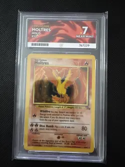 Pokemon TCG Moltres Holo Rare Card 12/62 Fossil Set 1999 Vintage - Image 1