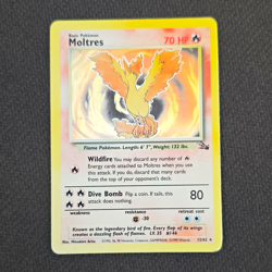 Moltres 12/62 Fossil Holo Rare Unlimited EN 70HP 1999 Pokemon TCG - Image 1