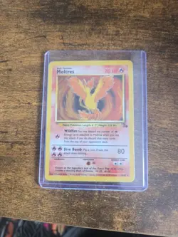 Pokemon Moltres TCG Fossil Holo Card 12/62 1999 Unlimited Edition - Image 1