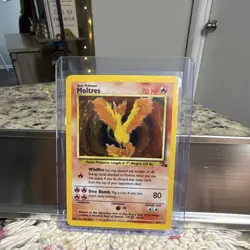 Pokemon TCG Moltres Fossil Holo Rare Card #12/62 Unlimited - Image 1