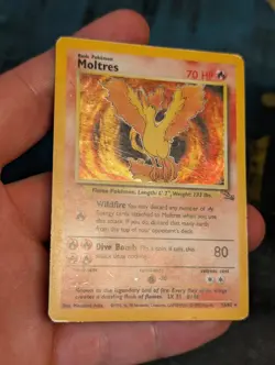 Pokemon TCG Moltres Fossil Holo Card 12/62 Unlimited Rare. Excellent condition - Image 5