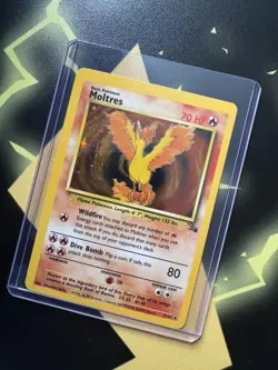 Pokemon TCG Moltres Fossil Holo Card 12/62 - Image 3