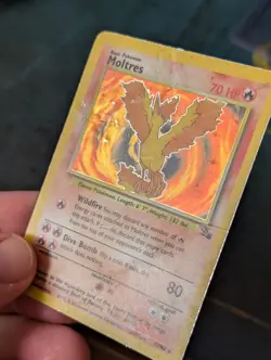 Pokemon TCG Moltres Fossil Holo Card 12/62 HP - Image 2