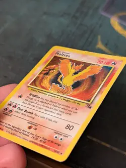 Pokemon TCG Moltres Fossil Holo Card 12/62 HP - Image 3
