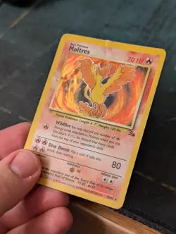 Pokemon TCG Moltres Fossil Holo Card 12/62 HP - Image 4