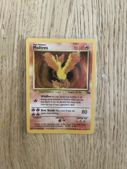 Pokemon TCG Moltres Fossil Holo Card 12/62 - Image 1