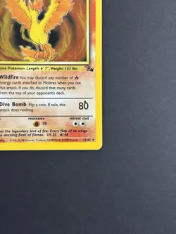 Wizards Pokemon TCG Moltres 12/62 Fossil Holo Rare HP70 English 1999 Unlimited - Image 5
