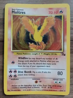 Pokemon TCG: Moltres Holo Rare Card 12/62 Fossil Set 1999 LP - Image 1