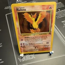 Pokemon TCG Moltres Fossil Holo Card 12/62 Unlimited Rare - Image 1