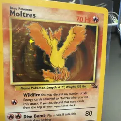 Pokemon TCG Moltres Fossil Holo Card 12/62 Unlimited Rare - Image 3