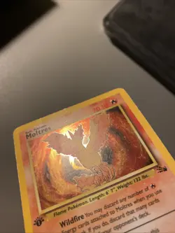Pokemon TCG Fossil 1st Edition Moltres Holo 12/62 In HP Condition - Image 2