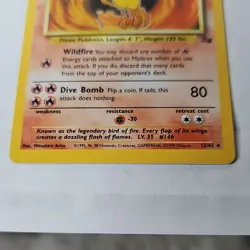Pokemon TCG Moltres Fossil Holo Rare Unlimited 12/62 NM great cond - Image 2