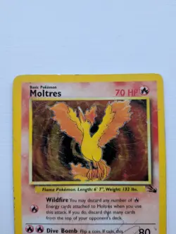 Pokemon TCG Moltres Fossil Holo Card 12/62 Unlimited WOTC - Image 2