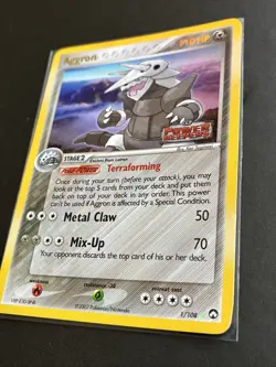 Pokemon TCG Aggron EX Power Keepers 1/108 Reverse Holo Rare Stamped MP - Image 3